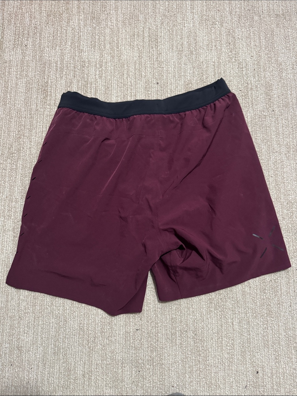 Ten Thousand Mens XL Burgundy Interval Shorts 7" Lined Zip Pocket Training - Picture 8 of 9